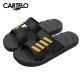 Cardile crocodile slippers men's casual slippers bathroom home flip flops versatile sandals shoes men 1492 black gold 41