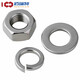 316/201/304 stainless steel hexagonal nut washer spring washer set 8-grade screw nut nut flat washer three combination M8 10 sets 304 stainless steel