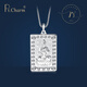 Pt.CharmPt950 platinum men's pendant, Ping An Guanyin square plate pendant, blessing platinum pendant, front and back Buddha pendant. If it is not in stock, it can be customized. Take 15g as an example.