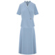 Pink and Blue Wardrobe 2024 Summer New Style Yanyu Jiangnan Temperament Splicing Suit Overlapping V-neck Small Shirt and Half Skirt Two-piece Set 5A2T338 Moonlight Blue M