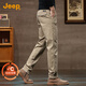 JEEP Jeep plus velvet thickened high-end men's casual pants men's 2025 autumn and winter new loose straight pants business pants men