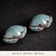 Xixi Taitai ceramic small crab tea pet ornaments Ge Kiln handmade crabs can be raised for tea and creative tea table decorations Fu Jia Tian Xia - Pair of small crabs