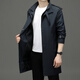 ROMON windbreaker men's business casual mid-length coat fashion coat slim top D-2022 Navy 3XL