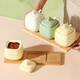 SUMEIJI salt shaker kitchen seasoning jar salt shaker ceramic Japanese seasoning jar combination household seasoning bottle small jar light luxury seasoning box three-color 3-pack seasoning jar tray with spoon