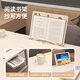 Feiwang Tengda Bed Desk Small Table Foldable Small Table Plate Lazy Simple Bed Desk Notebook Large College Student Dormitory Pearl White-Regular Model (Flat No Card Slot Cup Holder) 60*40*28cm Learn to read and play on mobile phone