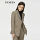 PORTS new women's long-sleeved suit ALM8J015MWP098 brown XS (2)