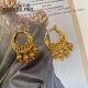 Fulaidao Golden Ears Stud Angela Bohemian Style Gold 999 Ohrkreis Frauen Ancient Methode Gold Hochzeit Schmuck Arbeitkosten: 1047 Yuan (GRG Gewichtsfehler 20%, seien Sie vorsichtig, nehmen