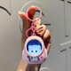 Jingji Cute Bear Schoolbag Night Light Keychain Bag Pendant Nezha Ambience Light Keychain Claw Pink Schoolbag Kitten