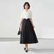 Lady Bird A-line long skirt women's formal umbrella skirt professional long skirt shirt skirt interview skirt black skirt S