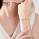 TTMIX women's simple pt950 platinum bracelet glossy white gold bracelet frosted Sansheng III bracelet single glossy 5.3-5.5g 56mm