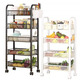 Jiuqiangu multifunctional kitchen and room storage rack floor-standing storage rack mobile storage trolley vegetable rack snack rack 5694