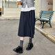 Betu women's autumn new skirt simple high waist skirt slimming Hepburn skirt women 2309T96 dark sapphire blue L