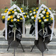 Meixianzan Qingming Festival sacrificial supplies flowers tomb-sweeping flowers memorial cemetery flower baskets wreaths chrysanthemum flowers city delivery style B-chrysanthemum wreath single