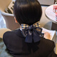 A cousin's professional hair net with flower net pocket hair cover hairpin flight attendant nurse bank hotel hair bow jewelry blue two-knot fine net