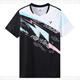 
Shangbojin badminton suit men and women autumn and winter tennis team uniforms equipped with quick-drying sportswear table tennis training suit 3923 pink women black pants [Autumn and winter suit] M