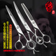 Xuanniao professional pet scissors set dog hair shearing pet grooming tool straight shear curved scissors teeth scissors Teddy Bichon grooming 7 straight scissors + 6.5 teeth scissors