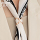 ZHIMO simple and versatile X silk scarf buckle niche design glossy geometric scarf buckle new square scarf buckle F00390A999