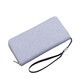 Changyin Canvas Cuthing Men's Long Zipper Gellet peut contenir le sac à main de téléphone mobile Summer Casual 2023 New Oxford Tissu 819 Canvas Handbag 12 Slots noir