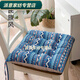 Rongtao seat cushion, long-term sitting does not hurt the buttocks, student seat cushion, chair cushion, office, four seasons, student classroom, autumn and winter, nine-hole cotton and linen-ethnic style 45x45cm