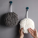 Chenaishang hand towel hanging kitchen quick-drying rag bathroom toilet absorbent towel non-shedding chenille hand ball white + hook