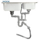 MOEN MOEN Moen kitchen sink downpipe vegetable basin anti-odor downpipe pool sewer accessories SB021 double groove downpipe SB021 40 tubes