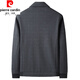 皮尔卡丹（pierre cardin）中老年夹克男爸爸春秋款外套老年人爷爷父亲秋装K休闲 826翻领深咖色【春秋款】 4XL 195:建议175-200斤