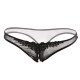 Feimu Men's and Women's Sexy Underwear Open Crotch Suit Sexy Open Buttocks T-Pants JK Underwear No-Take-Off Thong C-Pants Couple Pearl Lace Transparent Uniform Lure Flower Video Disc Type C - 4 Piece Gift Box