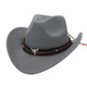 ESQTJF Tibetan tilt-up hat Western cowboy hat Tibetan felt hat new cow head prairie plateau ethnic style outdoor hat brown (cowboy calf head) M (56-58cm)