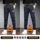 Gxmy pants men's autumn and winter new style plus velvet thickening warm loose trendy straight casual pants boys sports trousers K919 dark gray + K919 black plus velvet plus velvet 2XL 140-160Jin Jin is equal to 0.5 kg