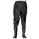 Waist-length waders, thickened half-body waterproof raincoat, rain pants with rain boots, men's one-piece full-body water shoes, ultra-light (waist-length), 65 silk black, size 42