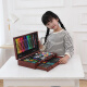 Ledi children's painting set drawer style 130 pieces wooden box painting set brush crayon watercolor pen birthday gift