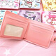 Tanbeiman Portefeuille pour Enfants Filles Dessin Animé Mignon Court Demi-plié Pu Souple Porte-Monnaie Étudiant Multifonction Porte-Monnaie Porte-Carte Rose KT Chat Portefeuille de Dessin animé pour Enfants