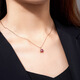 IL&CO Youke Sweetheart Beauty 18K rose gold 1ct natural red tourmaline pendant diamond necklace girl birthday gift 1 carat deep red tourmaline pendant with silver chain