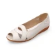 Minlang Shijia 2022 new mother shoes sandals women's fish mouth sandals leather soft bottom flat bottom elderly sandals non-slip flat heel middle-aged middle-aged and elderly women's shoes summer large size 41-43 beige 37 top layer cowhide