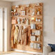 Solid wood hole board entrance door porch wall storage rack wall panel wall wooden hanging board storage wall complete set of combination warm white 60X80CM wall storage unique style