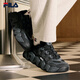 FILA official men's shoes CROISSANT modern sports shoes croissant shoes dad shoes black/shadow black gray-BC 42