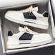 Schuhe für Männer im Sommer atmungsaktueller dicker einziger trendiger vielseitiger Sportschuhe für Männer in Herrenbrettschuhen atmungsaktive trendige Schuhe Fashion Casual Schuhe 9906 Weiß und Schwarz 41
