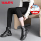 Yaya (YAYA) down pants for women to wear as outerwear, slimming high-waisted winter cotton pants, thickened goose down, loose elastic small-legged pants to keep warm