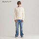 
GANT Spring Men's Fashion American Retro High Waist Straight-Light Loft Cotton Denim Trousers 983 Light Blue 32
