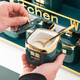 Zhengye kitchen seasoning box seasoning utensil set household oil pot oil bottle ceramic seasoning jar oil salt sauce vinegar storage rack green glazed square jar 15-piece set