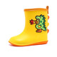 B.duck little yellow duck children's shoes for boys' rain boots new style non-slip water shoes for girls cute student rain boots yellow size 26-size length about 175mm