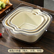 Double-layered vegetable sink drain basket kitchen miscellaneous grains thickening multifunctional living room household fruit plate washing fruit vegetable basket