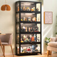 Trojan figure storage box display cabinet display cabinet shelf storage rack snack cabinet shelf cigarette cabinet sample cabinet wine cabinet storage black - five layers 70 long