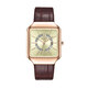 
Julius watch women's fresh and simple square calendar window fashionable waterproof quartz belt couple watch men's watch women's watch 1392 women's watch - A light gold