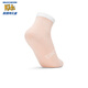 Skechers Skechers children's clothing fashionable and versatile children's color-blocked socks girls outdoor sports and leisure socks P424G051 pure white/pearl pink 04LX 2 pairs L (18-20cm)