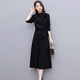 Chu Xin 2025 spring and autumn new women's fashionable temperament slim and slim women's long-sleeved dress bottoming skirt coffee color L (118-130Jin Jin equals 0.5 kg)