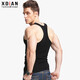 Continue to point I-shaped vest men's summer elastic slim casual fitness tight sports hurdle cotton men's suspender sleeveless waistcoat black XL size 128-138 Jin Jin is equal to 0.5 kg left and right slim fit