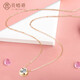 Bei Xi Ai's 18k gold love bubble necklace color gold rose gold diamond clavicle chain as a birthday and Valentine's Day gift for girlfriend