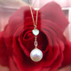 Ya Ning 18k gold pearl set necklace Love freshwater pearl pendant with Chopard rose gold necklace for women Korean style heart-shaped gold gift for girlfriend’s birthday Qicang direct delivery (with identification certificate one item per item) 8-8.5mm freshwater pearls