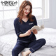 Modal Pyjamas für Frauen im Sommer kurzärmelige Hose reine Baumwollsommer Dünne lose Hauskleidung für Frauen lässig Anzug hellgrüner L7374 XL